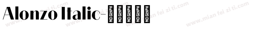 Alonzo Italic字体转换